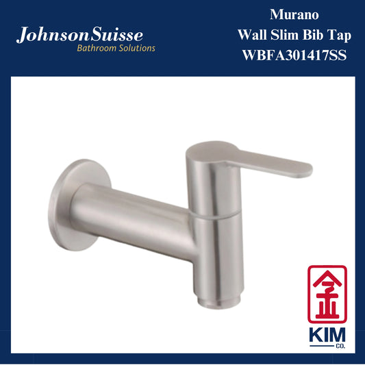 Johnson Suisse Murano Wall Slim Bib Tap (WBFA301417SS)