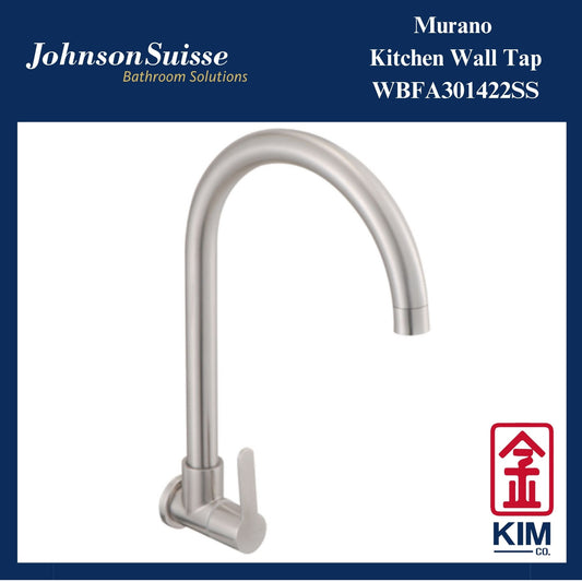 Johnson Suisse Murano Wall Mounted Kitchen Sink Tap (WBFA301422SS)