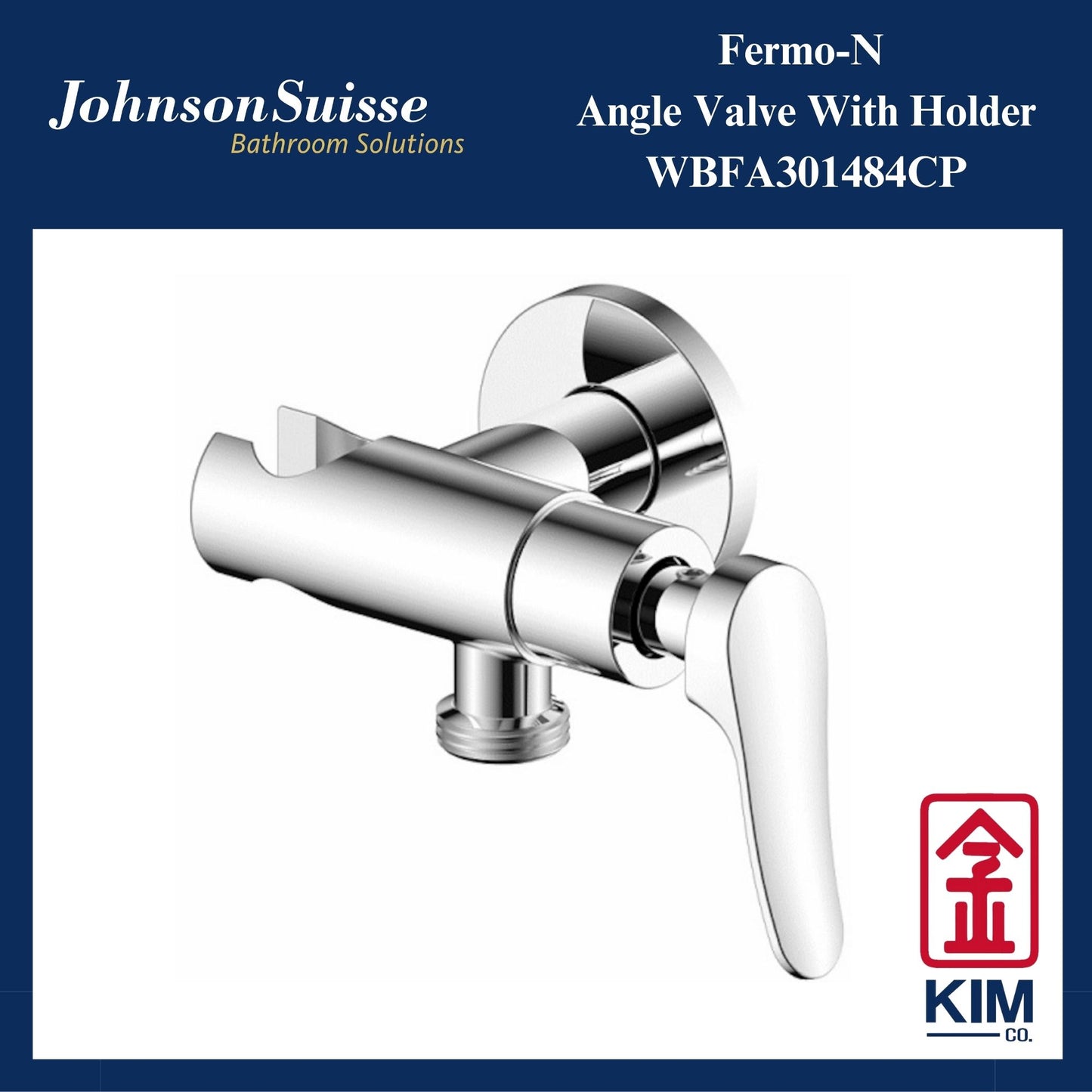 Johnson Suisse Fermo-N Angle Valve With Holder (WBFA301484CP)