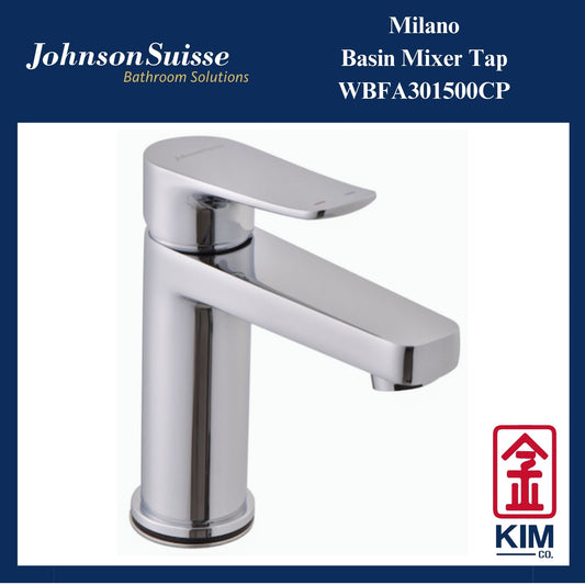 Johnson Suisse Milano Basin Mixer Without Pop Up Waste (WBFA301500CP)