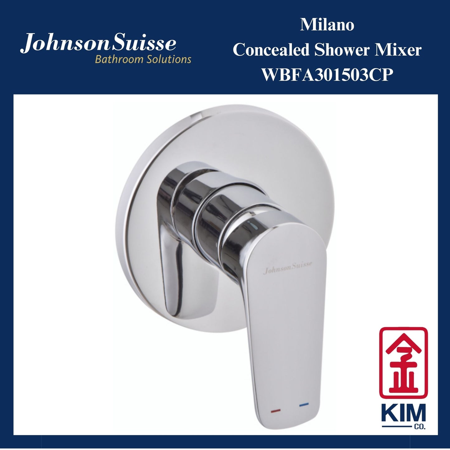 Johnson Suisse Milano Concealed Shower Mixer (WBFA301503CP)