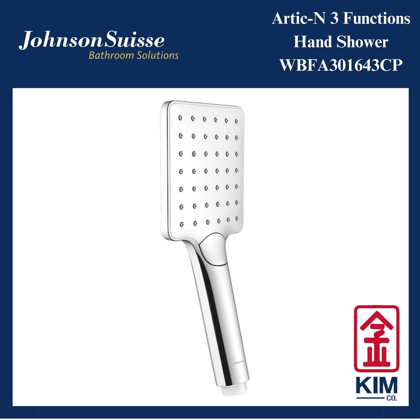 Johnson Suisse Arctic-N Hand Shower (WBFA301643CP) (3 Functions)