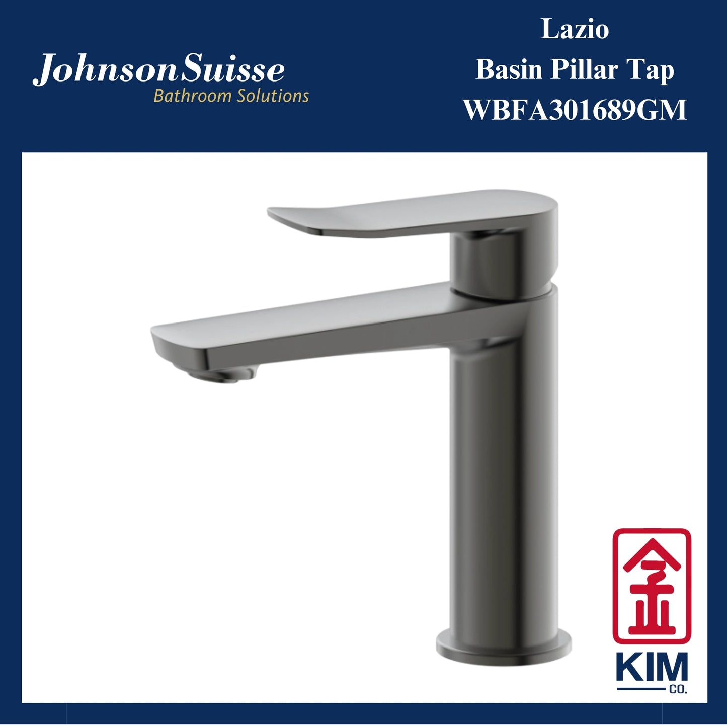 Johnson Suisse Lazio Basin Pillar Tap (Gunmetal) (WBFA301689GM)