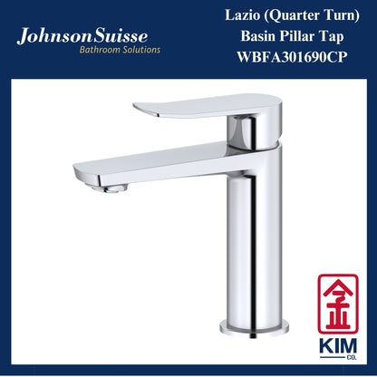Johnson Suisse Lazio Quarter Turn Basin Pillar Tap (WBFA301690CP)