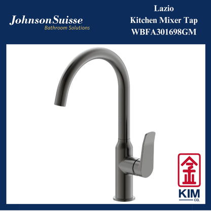 Johnson Suisse Lazio Deck Mounted Kitchen Sink Mixer Tap (Gunmetal) (WBFA301698CP)
