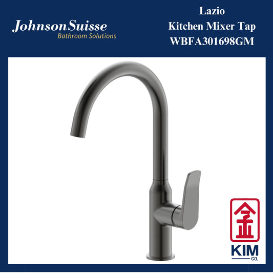 Johnson Suisse Lazio Deck Mounted Kitchen Sink Mixer Tap (Gunmetal) (WBFA301698CP)