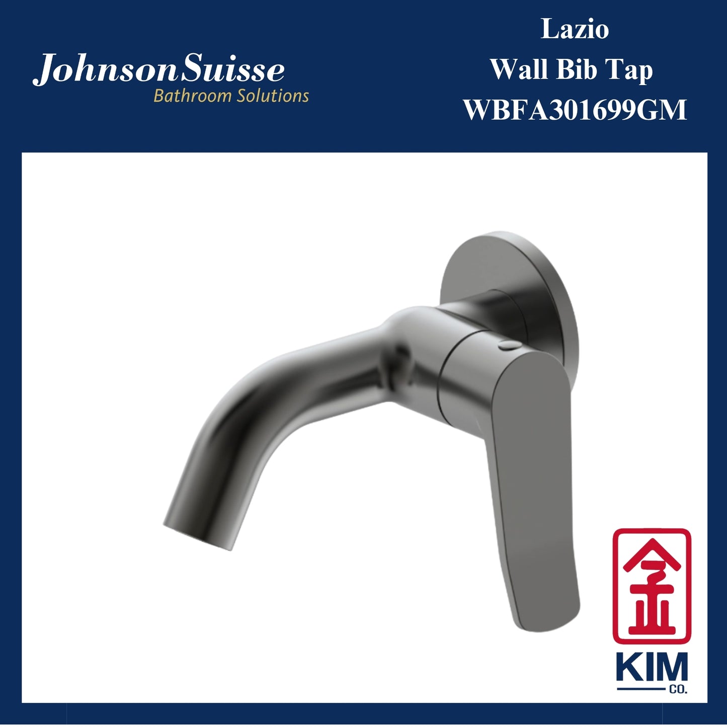 Johnson Suisse Lazio Wall Bib Tap (Gunmetal) (WBFA301699GM)