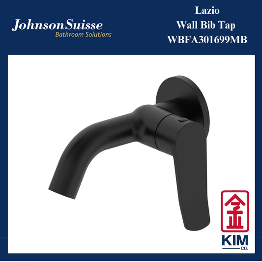 Johnson Suisse Lazio Wall Bib Tap (Matt Black) (WBFA301699MB)