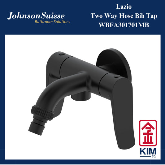 Johnson Suisse Lazio Two Way Bib Tap (Matt Black) (WBFA301701MB)