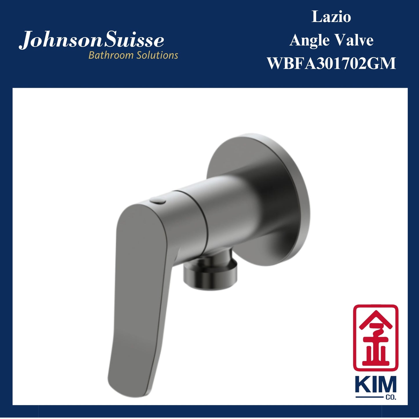Johnson Suisse Lazio Angle Valve (Gunmetal) (WBFA301702GM)