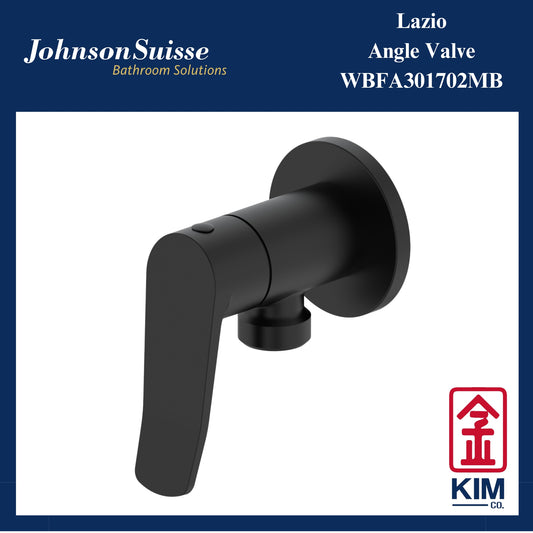Johnson Suisse Lazio Angle Valve (Matt Black) (WBFA301702MB)