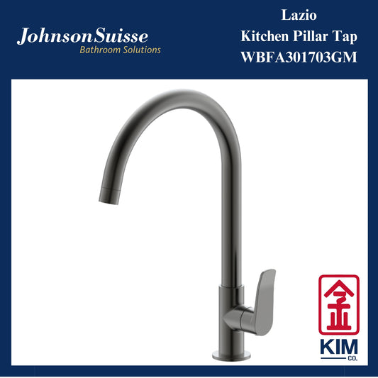 Johnson Suisse Lazio Deck Mounted Kitchen Sink Tap (Gunmetal) (WBFA301703GM)