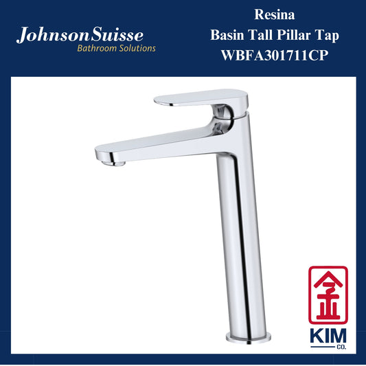 Johnson Suisse Resina Tall Basin Pillar Tap (WBFA301711CP)