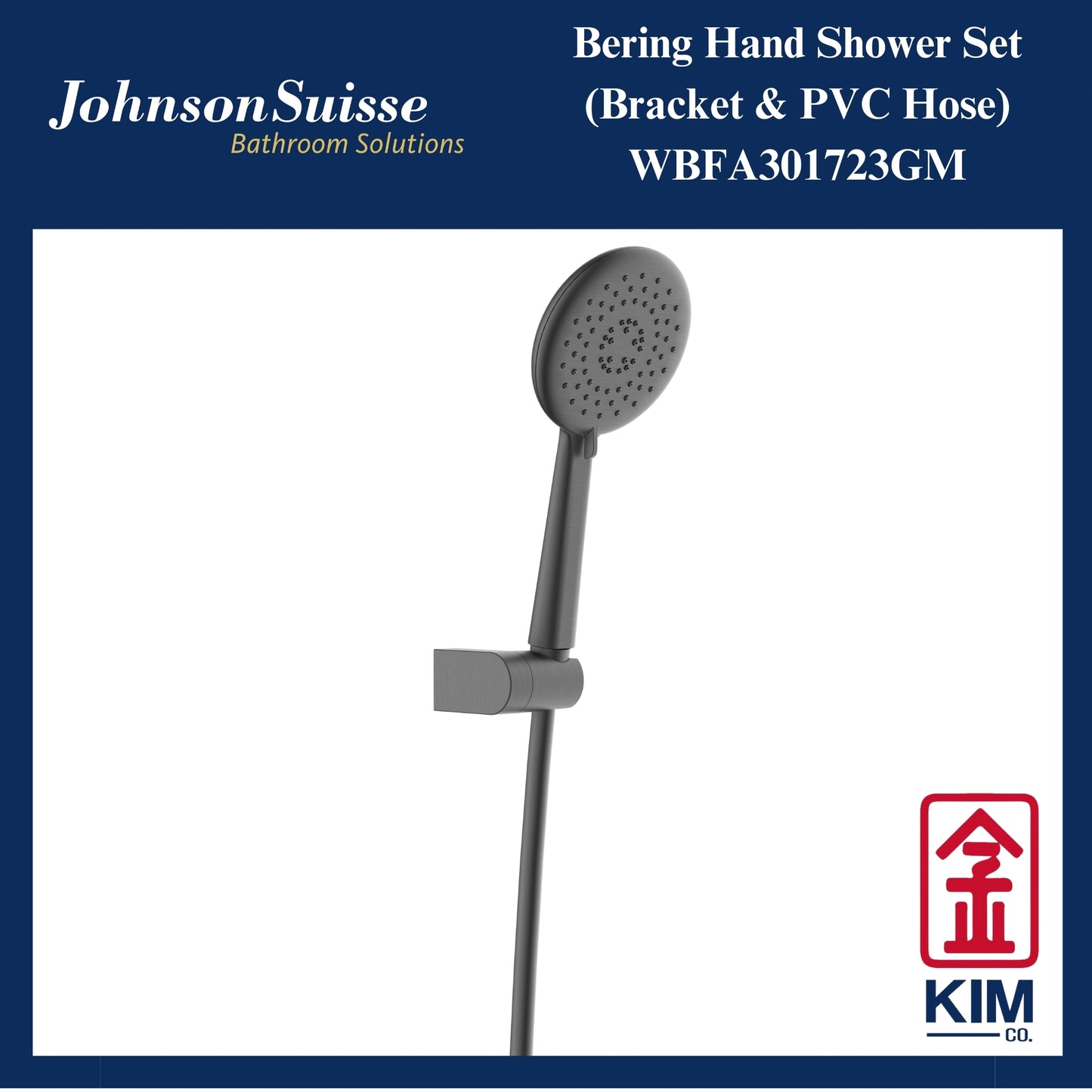 Johnson Suisse Bering Hand Shower Set Comewith Bracket (Gunmetal) (WBFA301723GM)