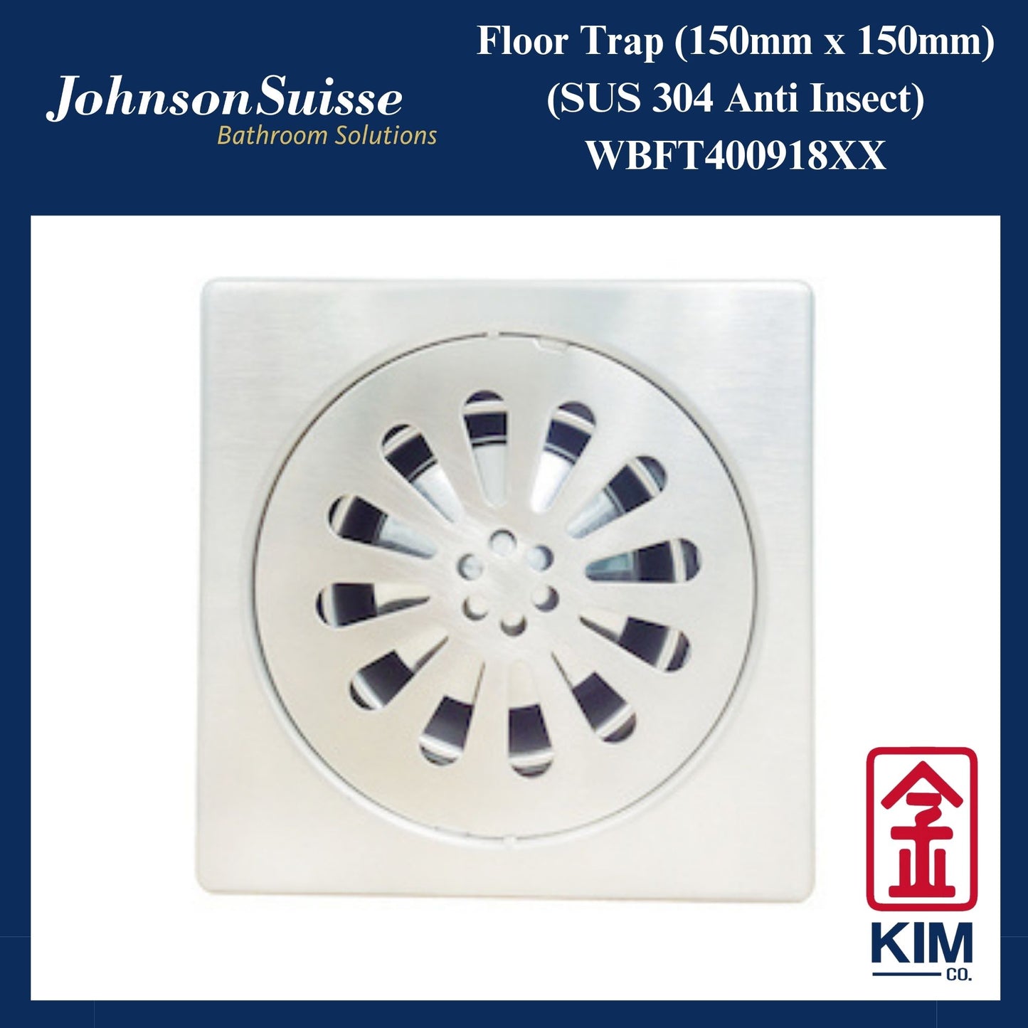 Johnson Suisse Stainless Steel 304 Floor Trap (WBFT400918XX)