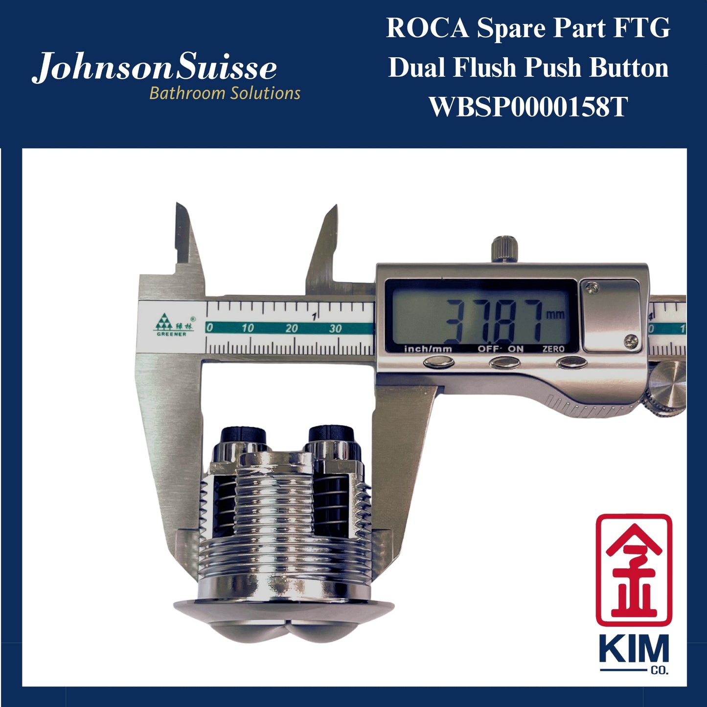 Roca Toilet Cistern 38mm Dual Push Button