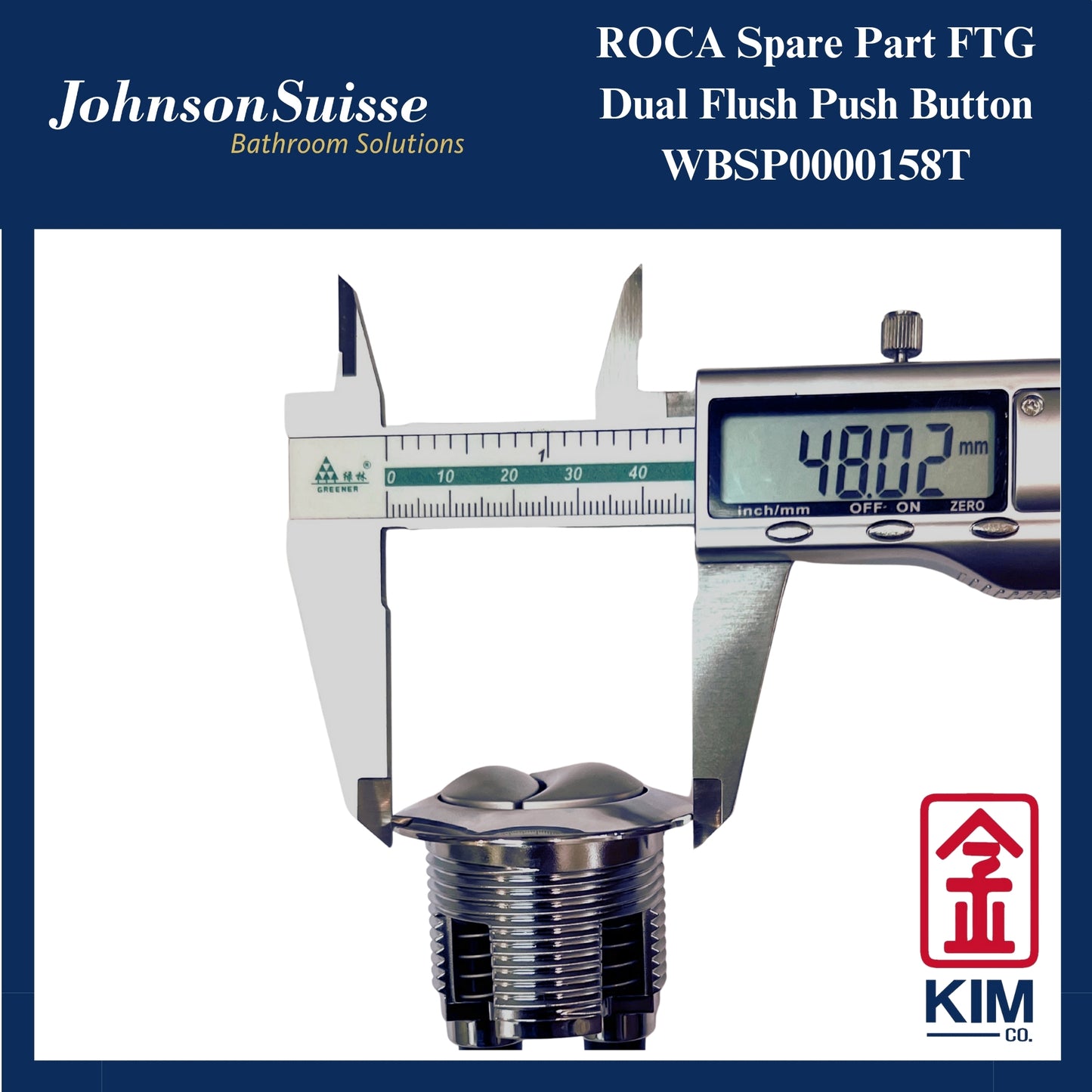 Roca Toilet Cistern 38mm Dual Push Button