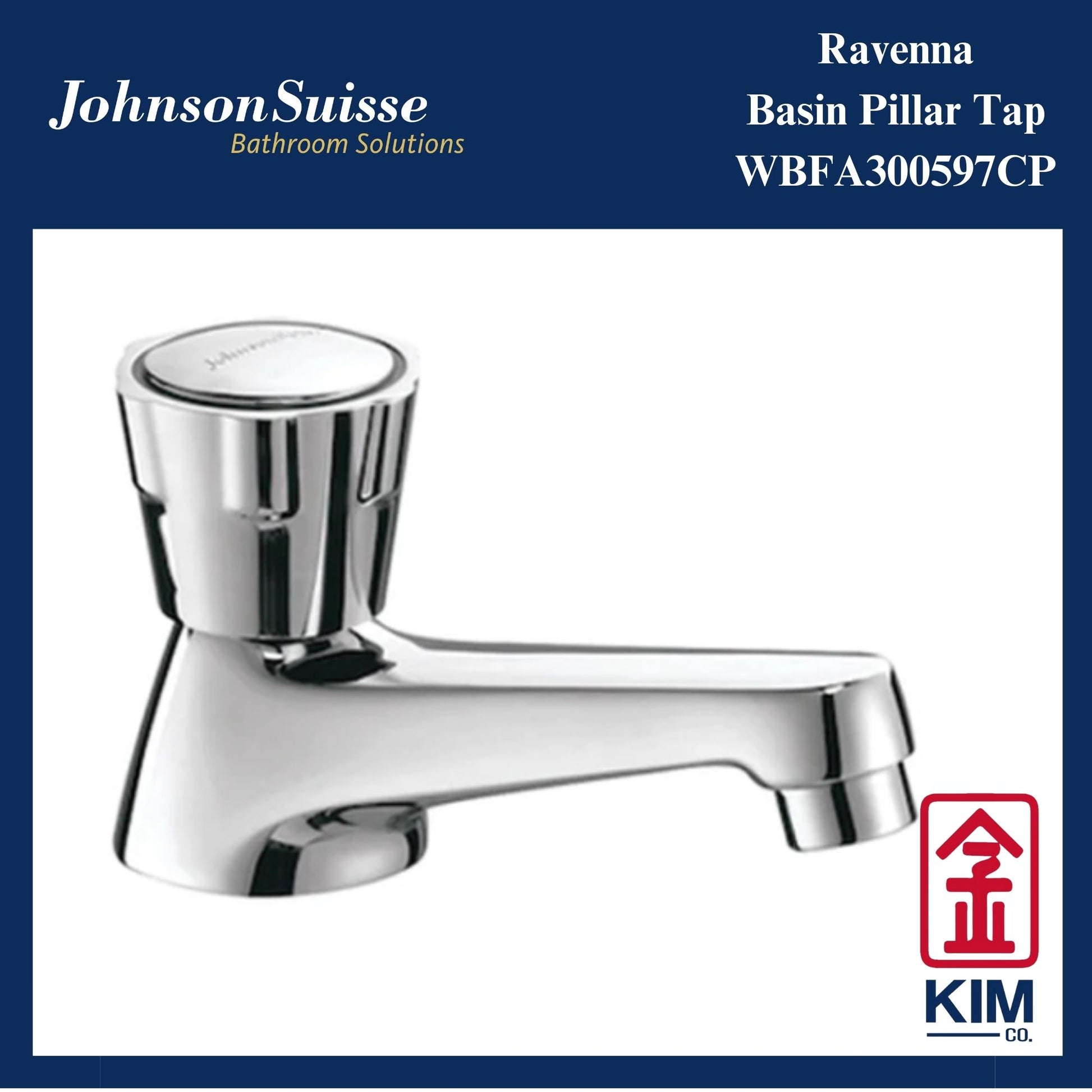 Johnson Suisse Ravenna Basin Pillar Tap (Extended Spout) (WBFA300597CP ...