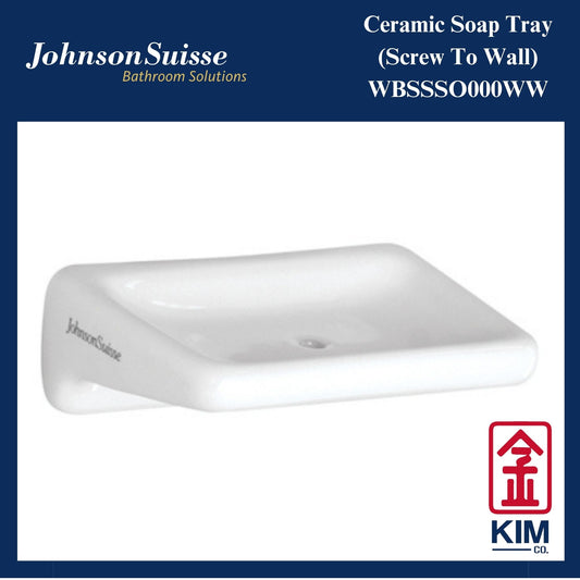 Johnson Suisse Ceramic Screw To Wall Soap Dish (WBSSSO000WW)