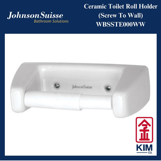 Johnson Suisse Ceramic Screw To Wall Toilet Roll Holder (WBSSTE000WW)