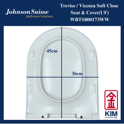 Johnson Suisse Treviso / Vicenza Soft Close Seat & Cover (UF)(WBTS800173WW)
