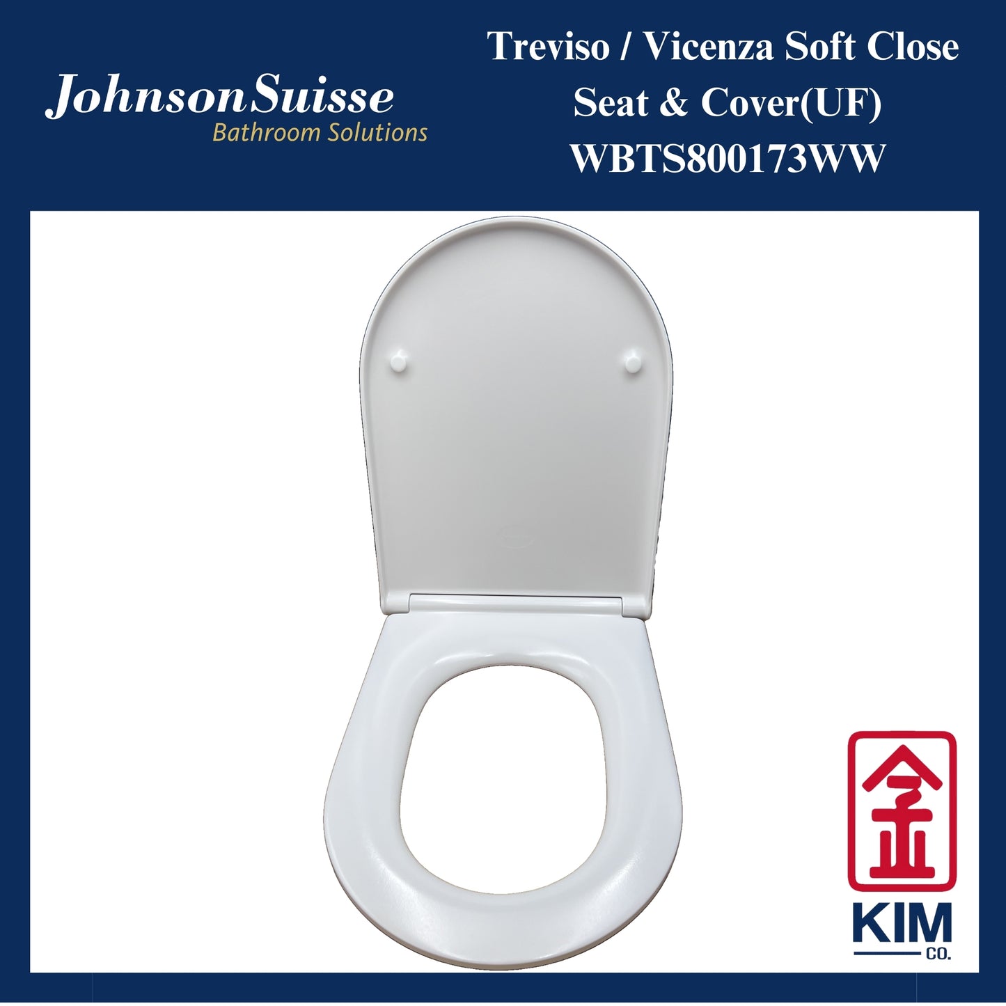 Johnson Suisse Treviso / Vicenza Soft Close Seat & Cover (UF)(WBTS800173WW)