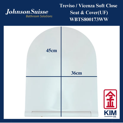 Johnson Suisse Treviso / Vicenza Soft Close Seat & Cover (UF)(WBTS800173WW)
