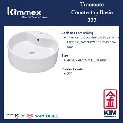 kimmex Tramonto Countertop Basin (222)