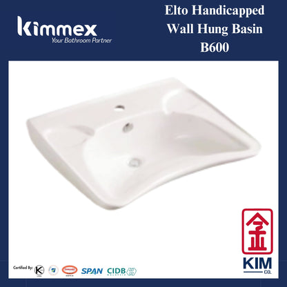 kimmex Elto Handicapped Wall Hung Basin Set (B600)