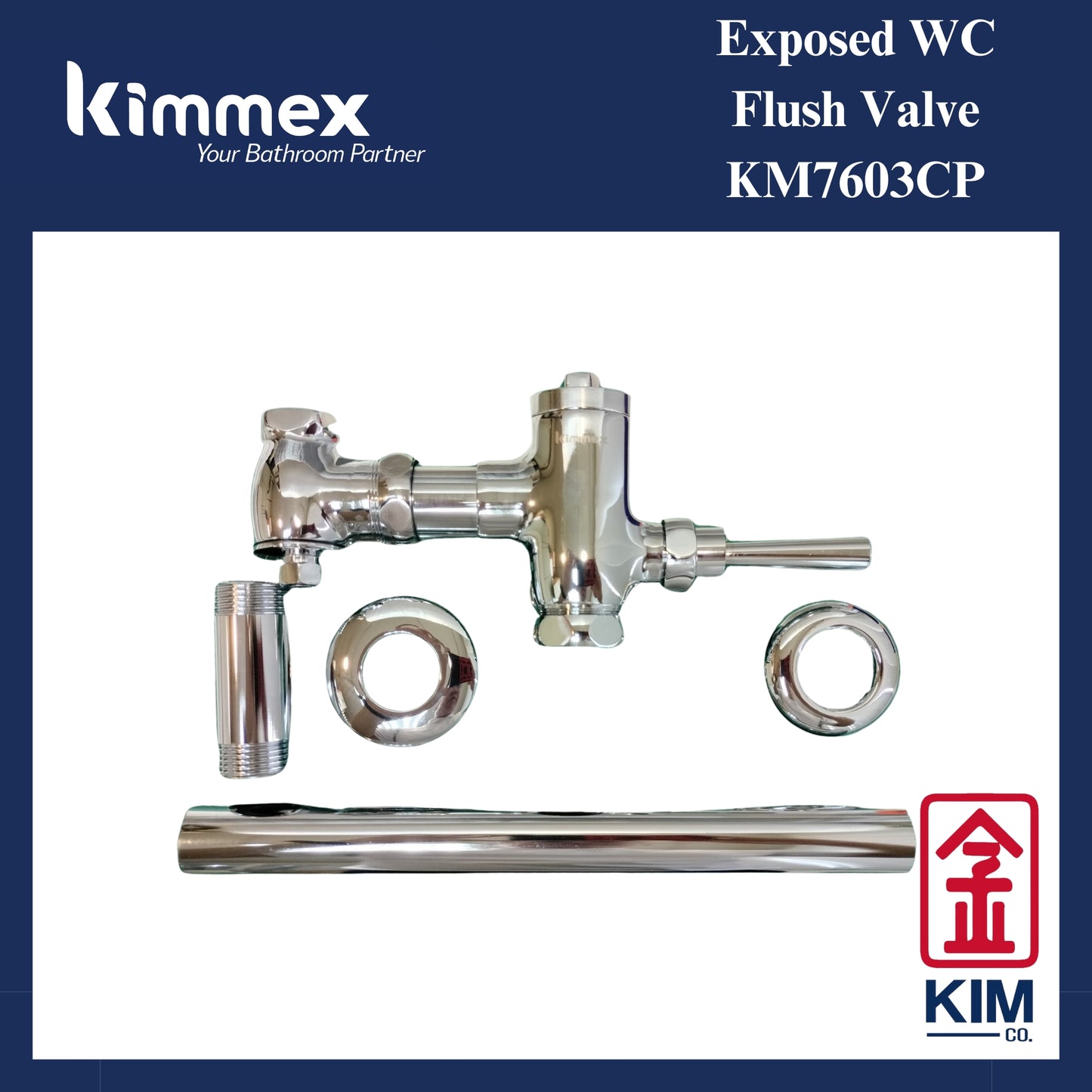 kimmex Exposed Wc Flush Valve (KM7603CP)