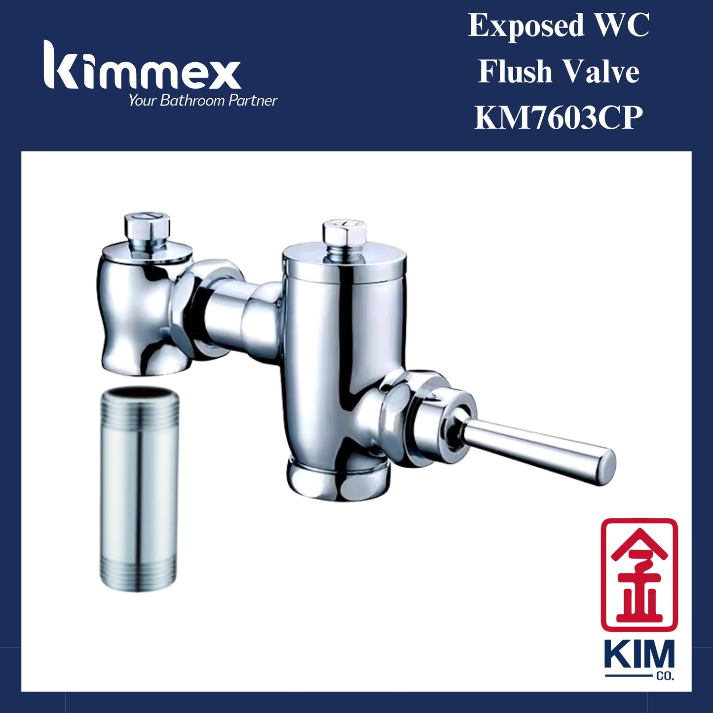 kimmex Exposed Wc Flush Valve (KM7603CP)