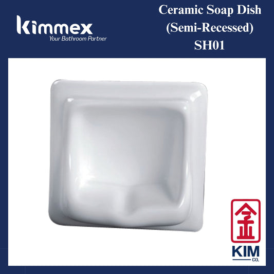 kimmex Semi Recessed Ceramic Soap Dish (SH01)