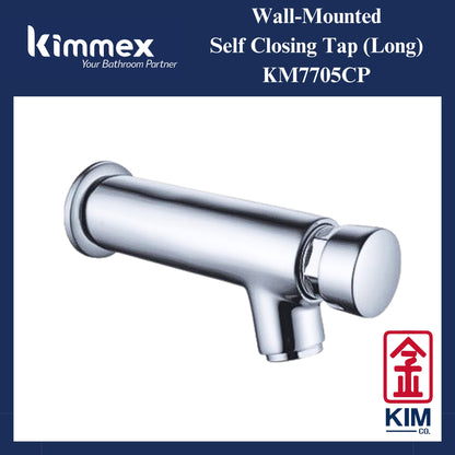 kimmex Self Closing Wall Tap (Long) (KM7705CP)