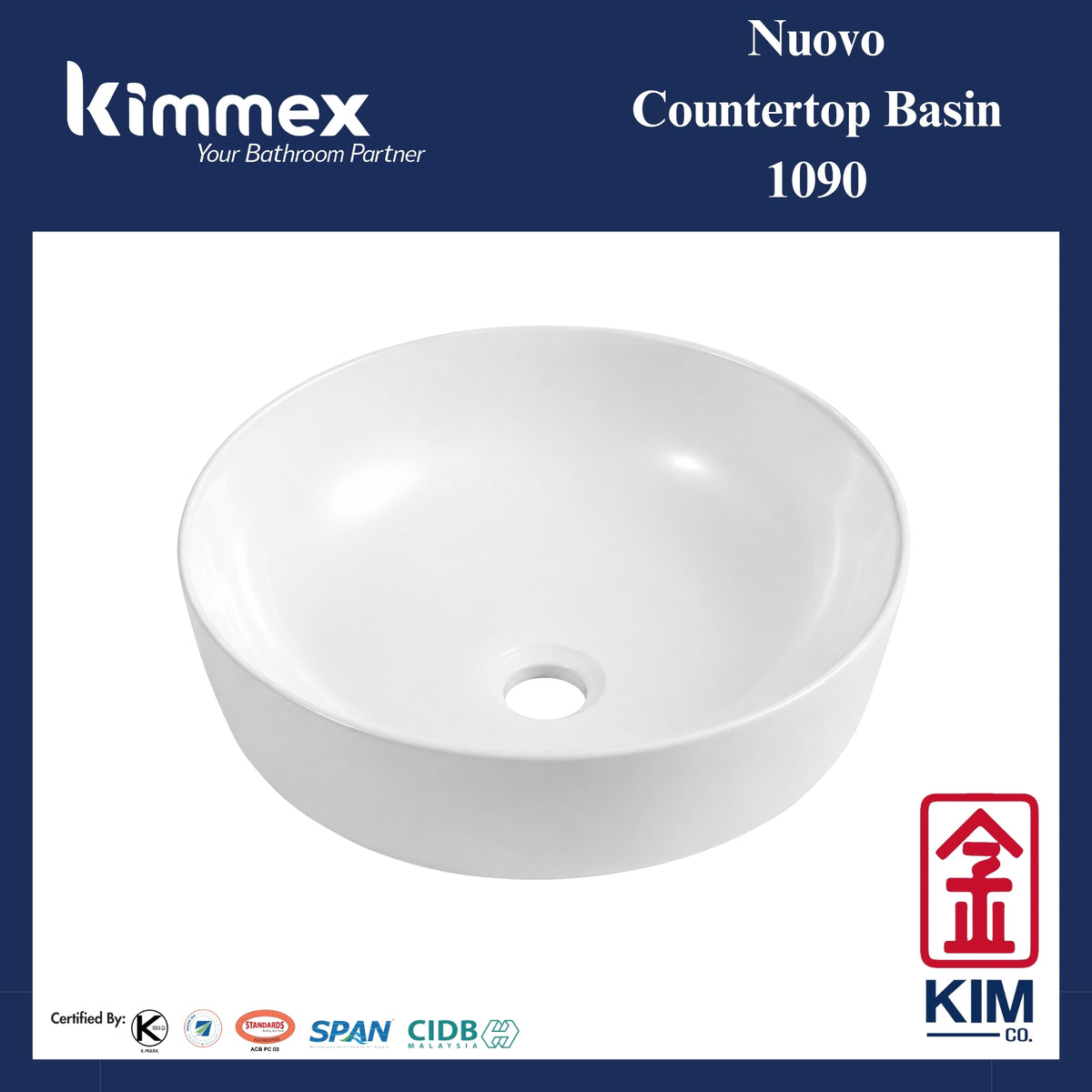 kimmex Nuovo Countertop Basin (1090)