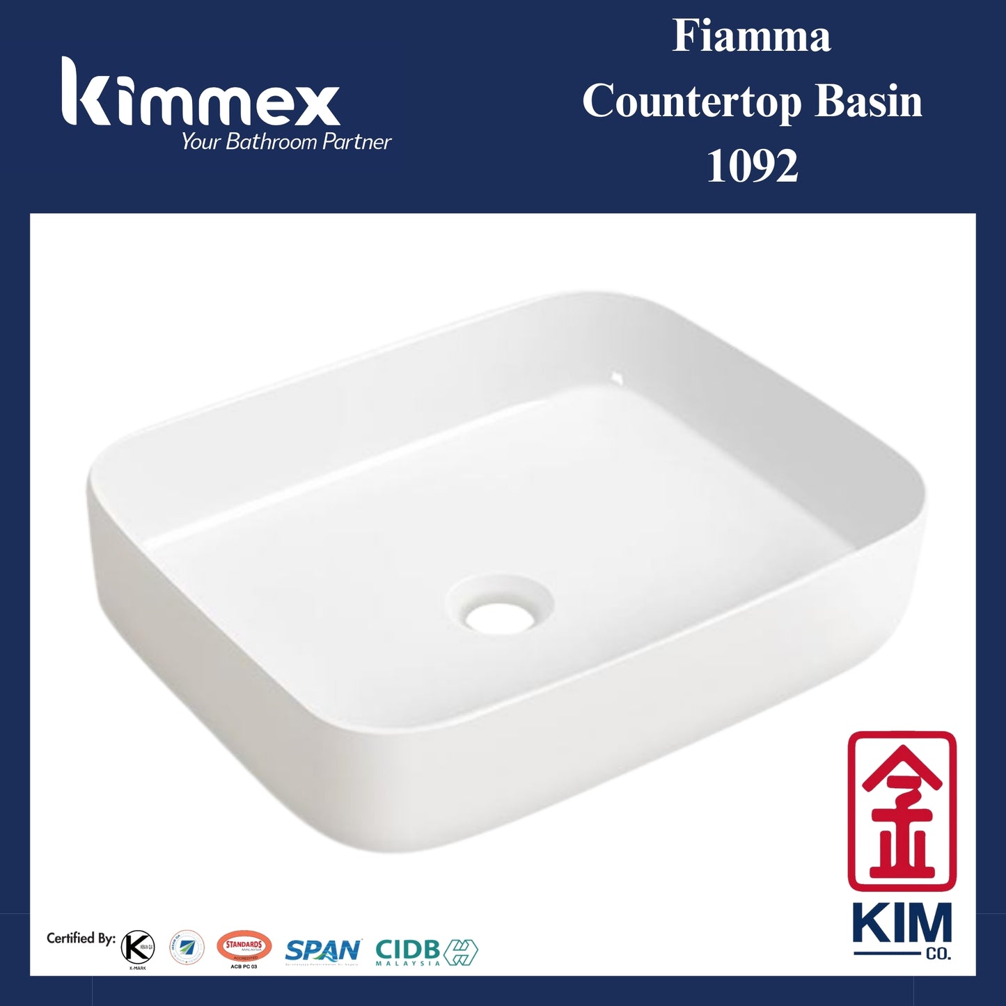 kimmex Fiamma Countertop Basin (1092)