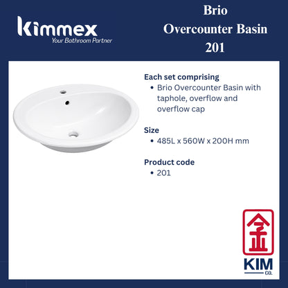kimmex Brio Overcounter Basin (201)