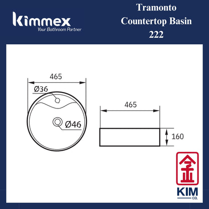 kimmex Tramonto Countertop Basin (222)