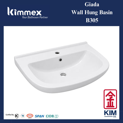 kimmex Giada Wall Hung Basin Set (B305)