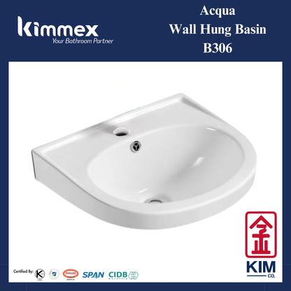 kimmex Acqua Wall Hung Basin Set (B306)