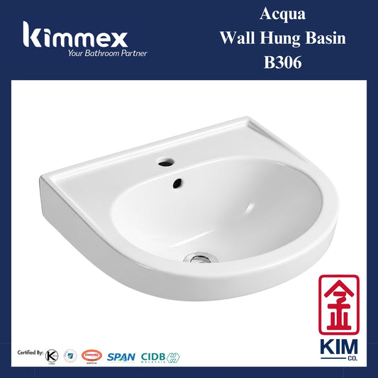 kimmex Acqua Wall Hung Basin Set (B306)