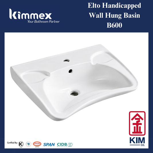 kimmex Elto Handicapped Wall Hung Basin Set (B600)