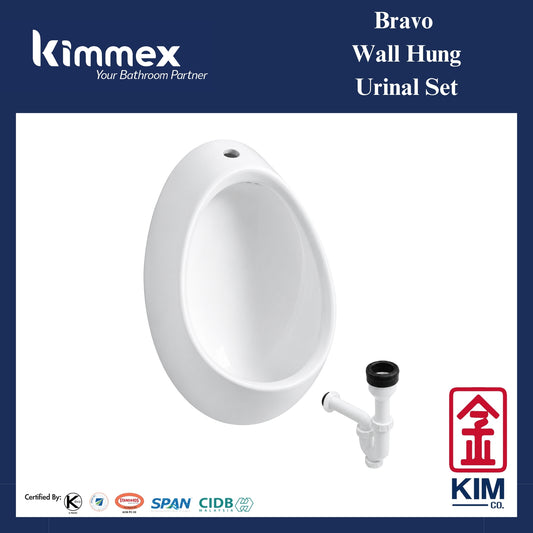 kimmex Bravo Wall Hung Urinal Set