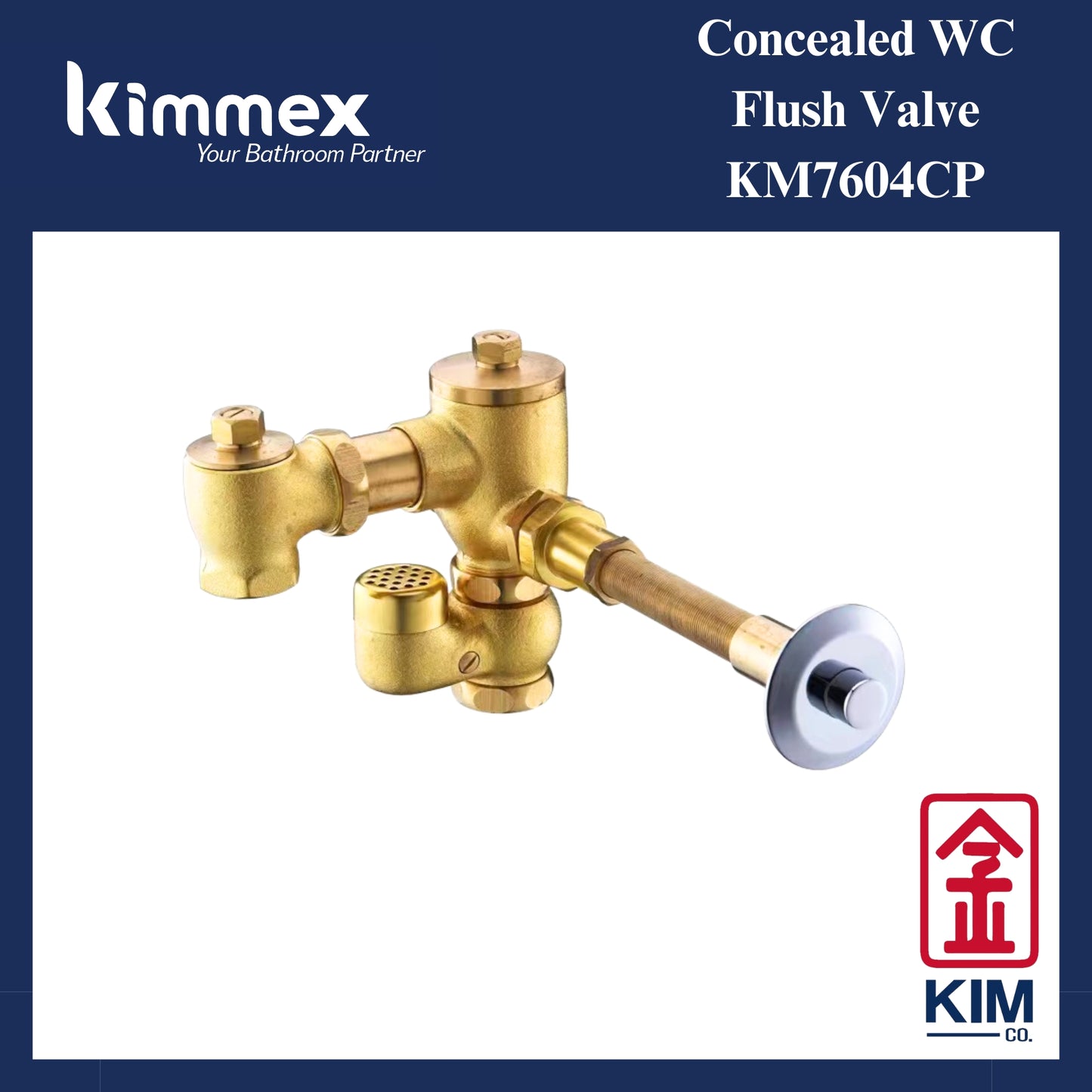 kimmex Concealed Wc Flush Valve (KM7604CP)
