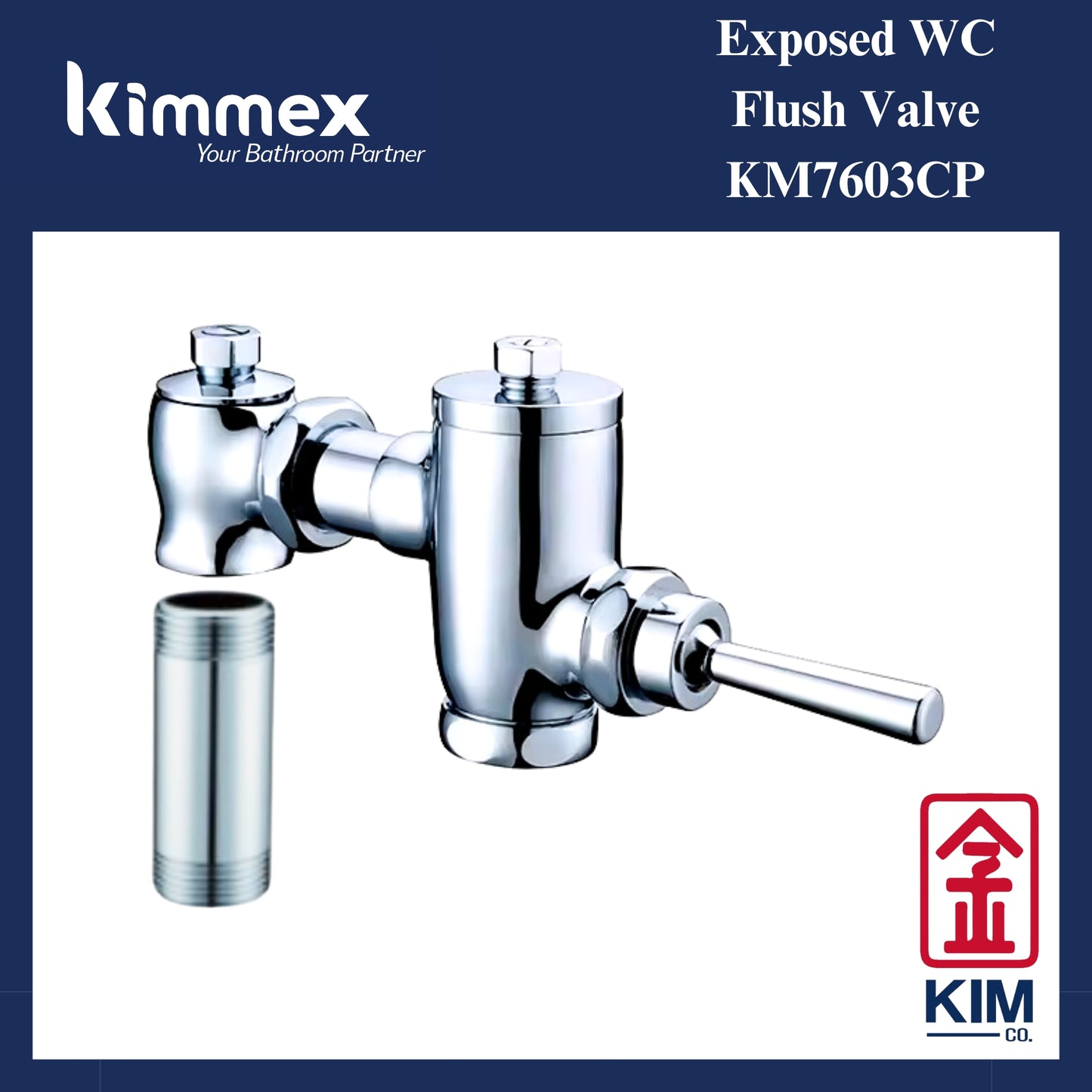 kimmex Exposed Wc Flush Valve (KM7603CP)