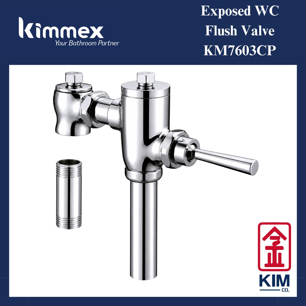 kimmex Exposed Wc Flush Valve (KM7603CP)