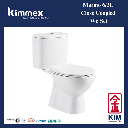 kimmex Marmo 6/3L Wc Set Cw Pp Soft Close Seat & Cover