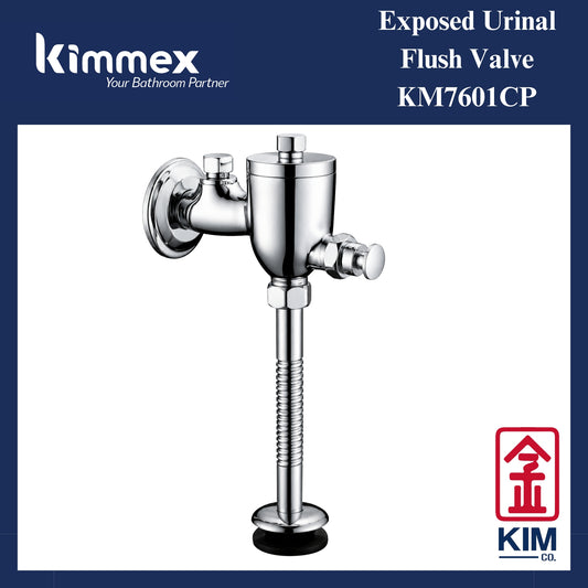 kimmex Exposed Urinal Flush Valve Cw Straight Pipe (KM7601CP)