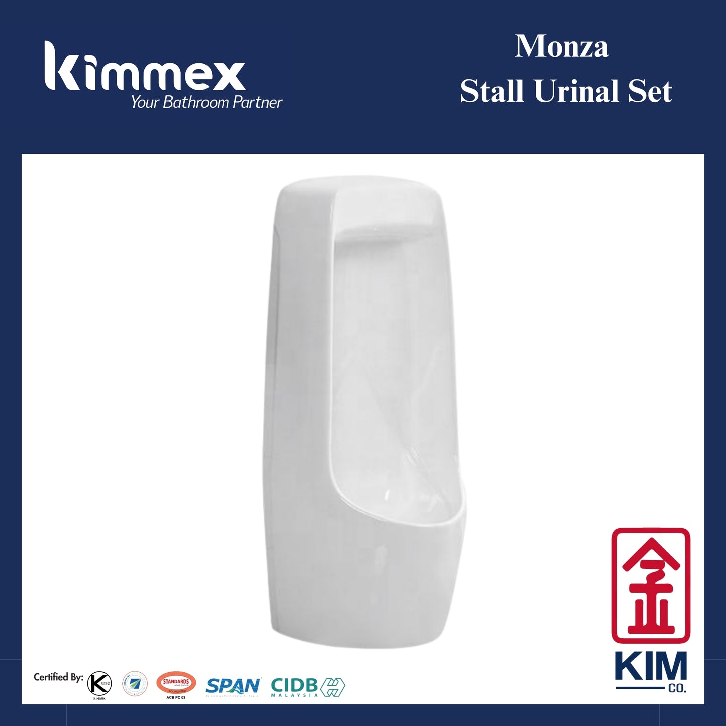 kimmex Monza Stall Urinal Set