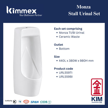 kimmex Monza Stall Urinal Set