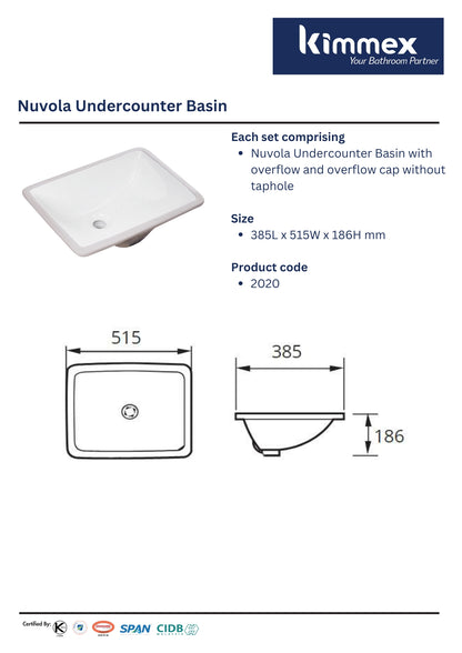 kimmex Nuvola Undercounter Basin (2020)